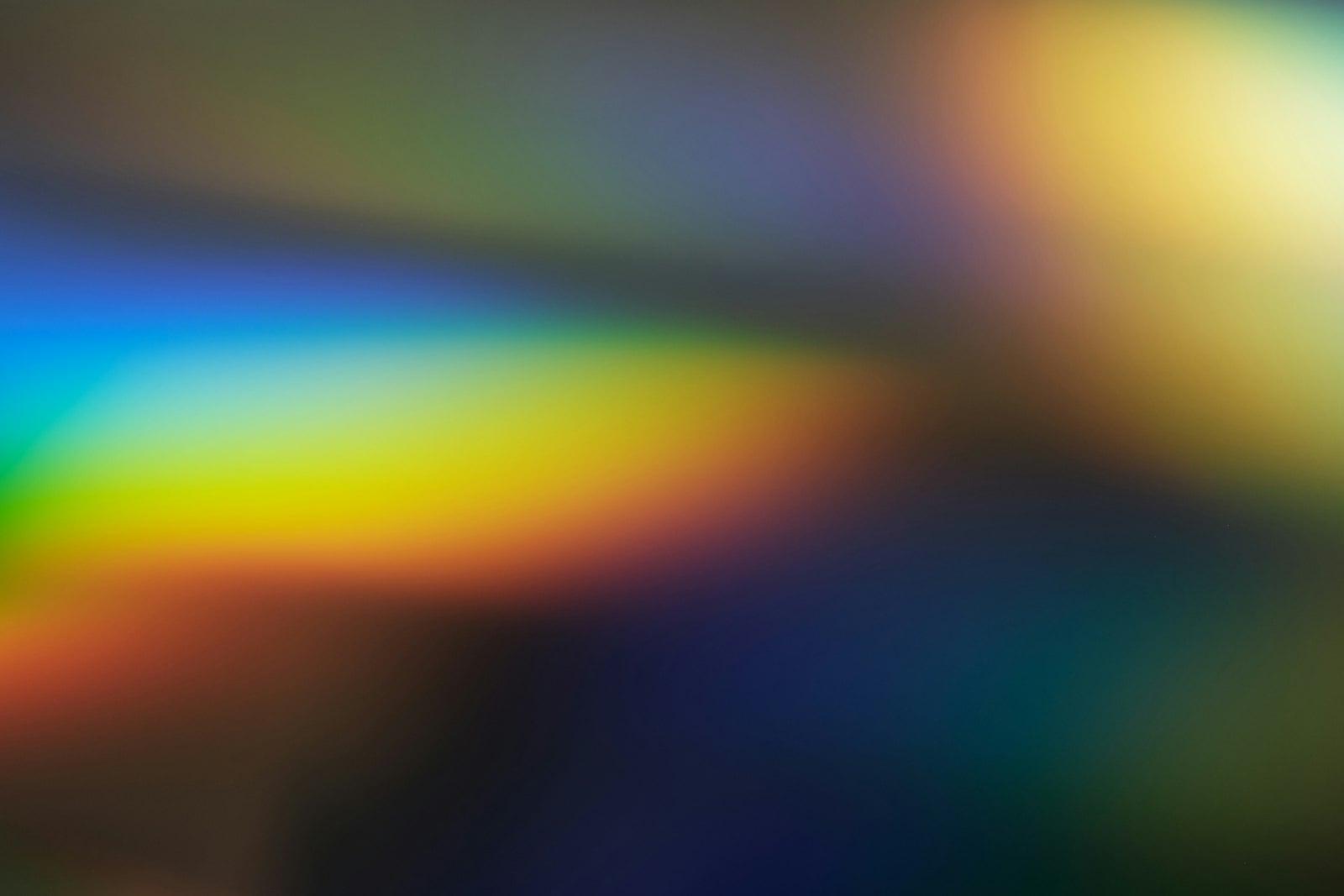 blurred rainbow light leak abstract